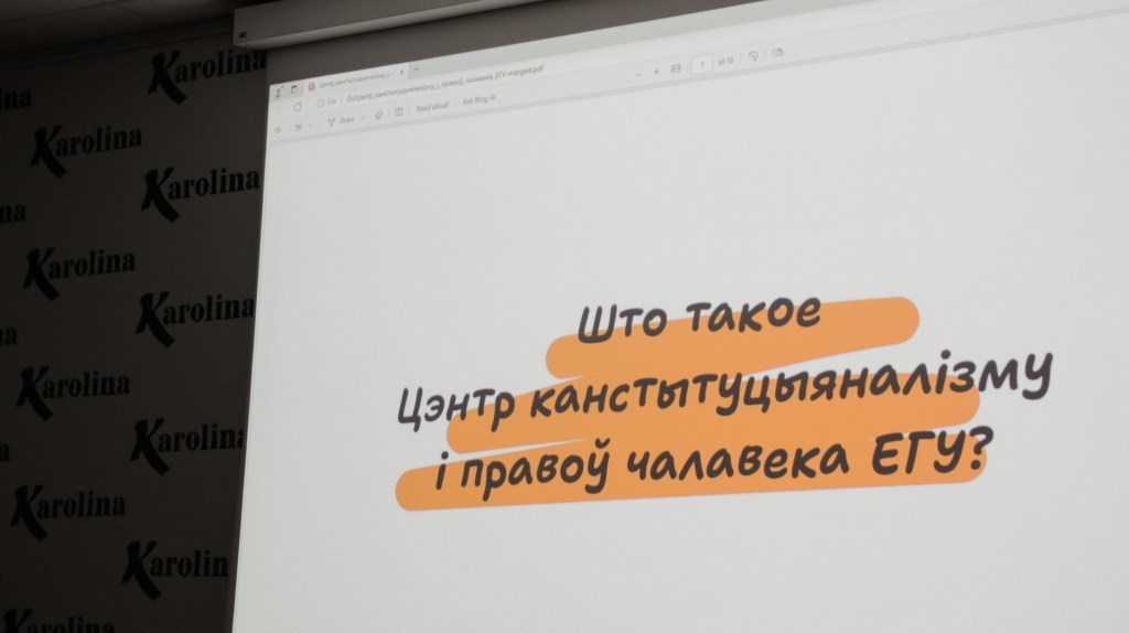 Сустрэча для студэнтаў_ак ЕГУ з моладзевымі арганізацыямі ад Цэнтра канстытуцыяналізма і правоў&nbsp;чалавека